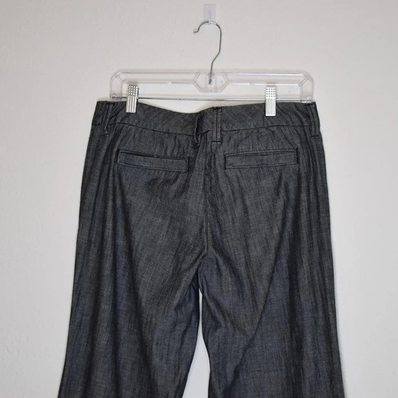 New York & Company Sz 8 Wide Leg Mid Rise Dark Wash Denim Pants 100% Cotton Y2K - Picture 9 of 15